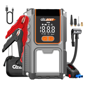 Potente Avviatore d'Emergenza 2500A con Pompa d'Aria, Power Bank Portatile <span class=keywords><strong>12V</strong></span> 10000mAh al <span class=keywords><strong>Litio</strong></span> per Auto con Gonfiatore Pneumatici - Product Image 1