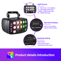 Nouvelle Lampe Stroboscopique à Matrice LED RGBW, Effet Wash Beam, Sonore et DMX512, pour Discothèque, Mariage, Concert, Studio, Éclairage Brillant