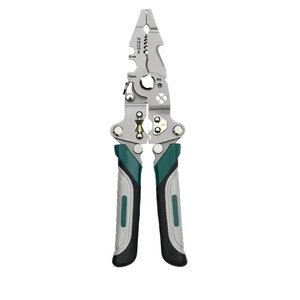 Pince à dénuder, à sertir et à couper les câbles multifonctionnelle industrielle manuelle pliable, outil à main en fer pour électricien et usage en jardin - Product Image 1