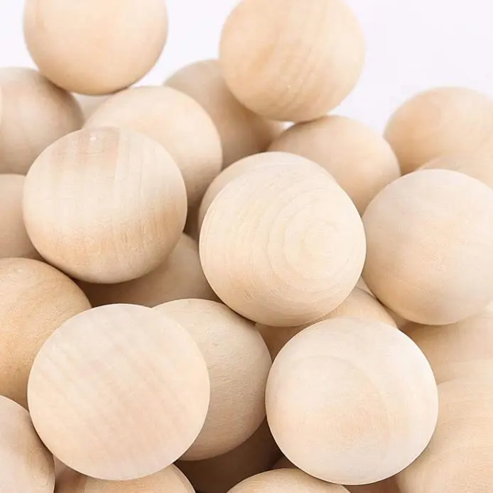 Unfinished 2 inches Natural Wooden Ball Small Wooden Balls for Crafts and DIY Projects Wooden ball 50mm