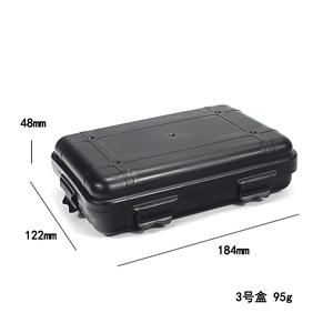 Boîte à outils en plastique Luomen, étui de rangement en PP, étanche, verrouillable, portable, empilable, pour kit de réparation, couteau, lampe torche, cadeau, noir, vert - Product Image 3