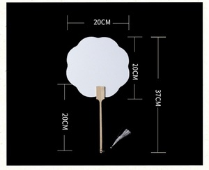 Nouveau Style plusieurs formes Sublimation personnalisé rond papier main ventilateur <span class=keywords><strong>chinois</strong></span> ventilateur bricolage blanc main ventilateur - Product Image 5