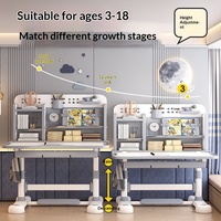 Ensemble bureau et chaise pour étudiants, mobilier de classe moderne, table et chaise d'étude pour les élèves du primaire et du secondaire, vente en gros