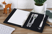 Business Planner A5 PU Cover Notebook Power Bank avec lampe de lecture LED Clé USB Chargement sans fil