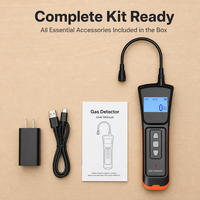 Détecteur de fuite de gaz combustible portable HIREP avec sonde flexible col de cygne IP65 ATEX pour alarme de fuite de gaz naturel