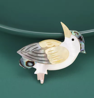 Broche de coquilles d'ormeau fritillaire naturel pour femmes plumes d'oiseaux papillon feuilles poisson Design nouvel an accessoires placage cadeau