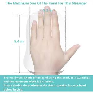 Masseur de main sans fil avec chaleur, compression 360°, 4 têtes et 3 modes, batterie 2500 mAh pour soulager l'arthrite et le syndrome du canal carpien - Blanc - Product Image 6