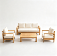 Ensemble de canapés d'extérieur en rotin tressé PE avec structure en aluminium et coussins imperméables, résistant aux intempéries, mobilier de salon de jardin