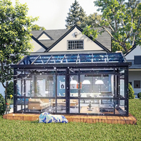 Kit de véranda extérieure préfabriquée en aluminium moderne Maison vitrée autoportante pour villas entrepôts hôtels appartements