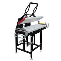 Nova Máquina de Prensa Térmica Multifuncional Semiautomática Hidráulica 25x100cm para Sublimação com Aquecimento Duplo Rotativo para Cordões de Cetim