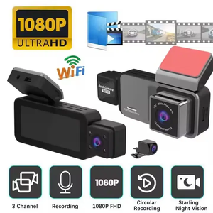 Dash Cam Wi-Fi per <span class=keywords><strong>Auto</strong></span> con Tre Telecamere: Posteriore, Interna e per Parcheggio, 1080p Visione Notturna - Product Image 3