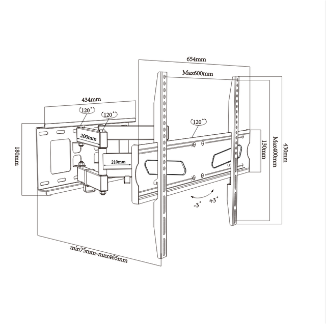 Good Price and Top Quality Motorized Tv Mount Customized Package and Logo Tv Wall Mount Bracket