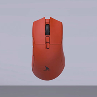 Darmoshark N3 Mouse Gaming Tangan Kanan Putih/Hitam Baru Sensor Optik PAM3395 Nirkabel 26K DPI 50G TTC Micro Switch untuk Laptop PC