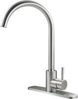 Robinet de cuisine OEM moderne en acier inoxydable chromé avec cartouche céramique, mitigeur monocommande eau chaude/froide, garantie 3 ans