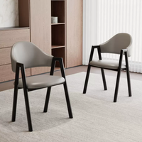 Chaises de salle à manger modernes en cuir pour la maison, le bureau, les chambres, les salons de thé/café, les comptoirs de réception