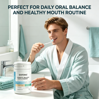Poudre dentifrice probiotique SHITONG Équilibre Buccal Haleine Fraîche Bouche Saine 50g