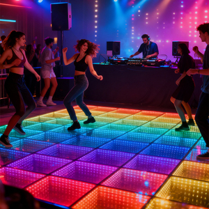 30W 50cm Bảng điều khiển DMX512 RGB ánh sáng sân khấu sàn gạch đèn ngầm DJ Disco ánh sáng sàn nhảy 3D Infinity gương video ánh sáng - Product Image 2