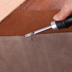 Outils en acier inoxydable avec manche en bois noir, pour le cuir artisanat - Product Image 6