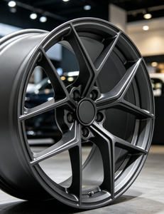 RUNLUN 18/19/20Wide8.0/8.5/9.0/9.5CPD5X114.3/100/108/112/120 New Satin Grey/Shine Black Multi Spoke Cast Aluminum Wheel - Product Image 2
