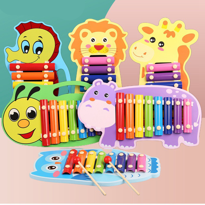 Cartoon Baby Wrist Rattle Plastic Musical