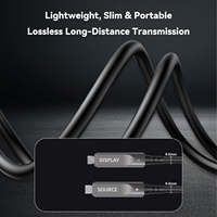 Câble USB 3.2 en fibre optique, version vidéo PVC, câble optique de type C 60W pour projection d'écran 8K60HZ, connexion HD, caméra en stock