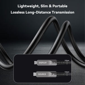 Câble USB 3.2 en fibre optique, version vidéo PVC, câble optique de type C 60W pour projection d'écran 8K60HZ, connexion HD, caméra en stock - Product Image 2