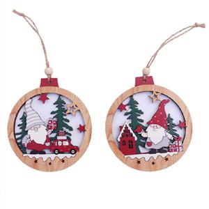 Nueva Decoración Navideña, Colgante de Madera con Diseño de Gnomo del Bosque, Pequeño Colgante de Madera para Árbol de Navidad - Product Image 1