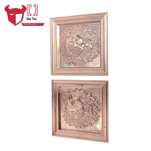 <span class=keywords><strong>Manillar</strong></span> de cobre rojo de lujo directo del fabricante con textura tallada <span class=keywords><strong>Puerta</strong></span> Anti-Gurra para villas Estilo de diseño moderno - Product Image 3