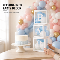 Feestversiering 1e verjaardag ballonblokken decoratie ONE letter jongen meisje babyshower decoratie eerste verjaardag ballon dozen
