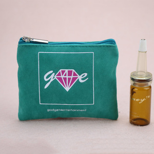 Custom Zipper Jewelry Pouch with logo Silk Printing Portable Suede Bag Exquisite Package Velvet Bag for Jewellery Storage - Product Image 2