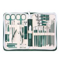 Ensemble professionnel de coupe-ongles en acier inoxydable de 30 pièces |   Étui en cuir PU |   Kit de manucure portable en gros