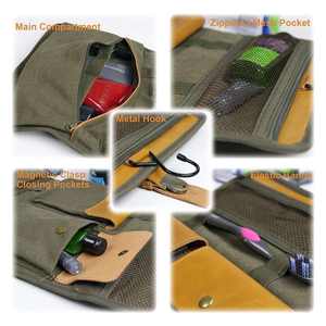 Bolsa de Cosméticos Plegable Ecológica con Asa Suave de Cuero Vegano de Gran Capacidad y Diseño Moderno Personalizado - Product Image 6