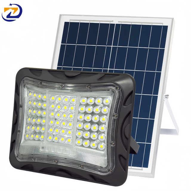 ZY High Quality Solar Flood Light Wall Mount IP65 Weatherproof LED Solar Powered Flood Lamp for Outdoor Patio Stadium