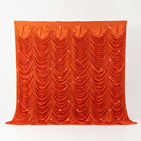 Rideaux de fond à motif ondulé classique, taille et couleur personnalisées, pour la décoration d'événements intérieurs et extérieurs