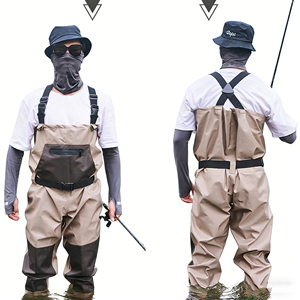 Pantalones de Pesca, 3 Capas, Transpirables, Impermeables, Traje de Pesca Conectado, Resistentes al Desgaste, Profesionales - Product Image 1