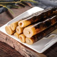 Aperitivos vegetales esenciales para el período de pérdida de grasa, condimento natural bajo en sal, brotes de bambú pelados a mano