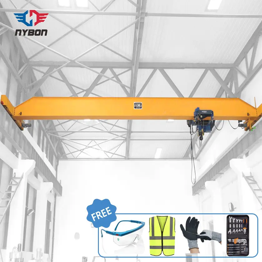 Eropa balok tunggal umum kecepatan ganda pot lokakarya listrik Overhead Crane 8 Ton