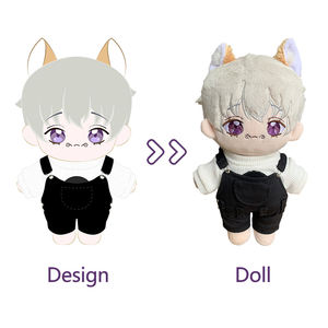 Muñeca de diseñador personalizada de alta calidad, estilo Chibi de felpa Kpop, bonita figura humana de felpa con tela extraíble - Product Image 3