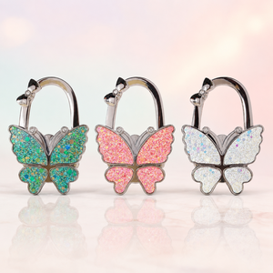 Élégant porte-clés papillon scintillant en alliage, boucle de <span class=keywords><strong>sac</strong></span> galvanisée, breloque de <span class=keywords><strong>sac</strong></span> à main, décoration de <span class=keywords><strong>sac</strong></span>, artisanat DIY - Product Image 2