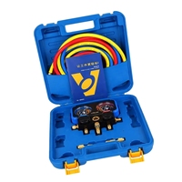 Kit d'outils de charge de réfrigérant pour climatiseur de voiture et de maison, manuel, avec manomètre et étui rigide, le plus vendu