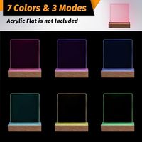 Lampe de Conversion de Lumière Colorée Rectangle Cadeau 3d Veilleuse Lampe 3D Illusion LED Lampe en Bois Personnalisation lumière coffret cadeau
