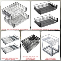 TIANYI Système de rangement rotatif multifonction moderne en acier inoxydable pour tiroirs Lazy Susan et paniers d'angle de cuisine