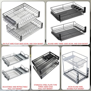 TIANYI Modern Multi-Function Stainless Steel <b>Kitchen</b> Lazy Susan Drawer Baskets <b>Corner</b> Cabinet Organizer Rotating <b>Storage</b> System - Product Image 4