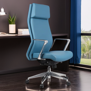 Acheter en gros PDG Chaise de bureau en cuir Dossier haut Pivotant Base en aluminium Ascenseur réglable Usine - Product Image 1