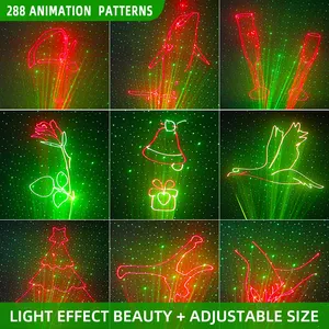 Proiettore laser 3d cubo laser illuminazione natalizia illuminazione animazione animale lampada per Halloween Club disco dj light music dmx light