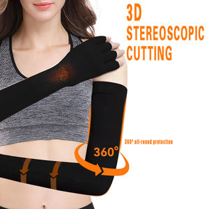 Manicotti a compressione per <span class=keywords><strong>braccia</strong></span> a punta aperta, traspiranti, unisex, a pressione graduata, per sollievo dal linfedema e uso multisport - Product Image 6