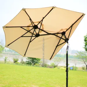 Titl를 가진 옥외 시장 양산 표적 시장 양산 쌍둥이 일요일 우산 정원 양산 안뜰 우산