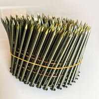 Clous en bobine à tête large pour palettes en bois, clous à vis soudés à 15 degrés, vente en gros