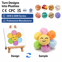 Peluche Mascotte Personnalisée en Forme de Tournesol Coloré avec Logo et Couleurs au Choix – Cadeau Idéal
