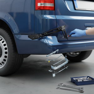 OEM 7E0807393B Soporte de conexión de parachoques lateral izquierdo para 2015 Volkswagen T7 Nueva condición con recortes de escape - Product Image 3